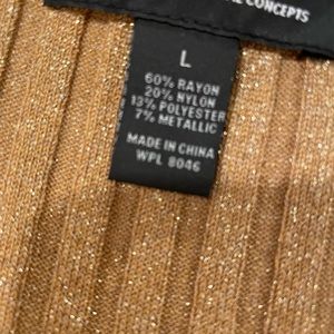 Heavy weight GOLD long sleeve dress- great for holidays- warm